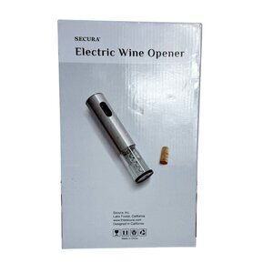 Secura Electric Wine Opener Foil Cutter Charging Base Bar Accessory Gadget Gift